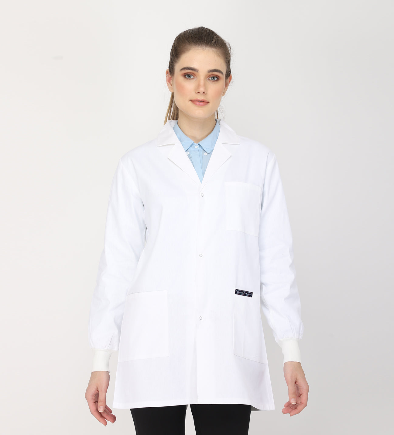 Healer's Line Women's Lab Coat (Snap Closure) Length 32"