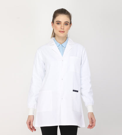 Healer's Line Women's Lab Coat (Snap Closure) Length 32"