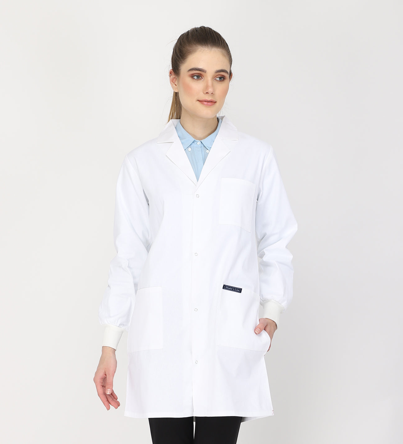 Healer's Line Women's Lab Coat (Snap Closure) Length 35"