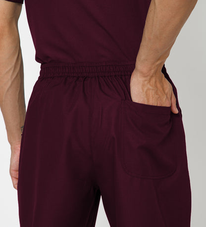 Healer's Line Men's Scrub Bottom (Wine) 4 Pockets