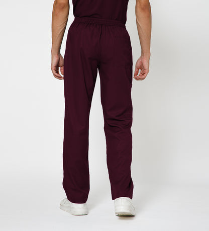 Healer's Line Men's Scrub Bottom (Wine) 4 Pockets