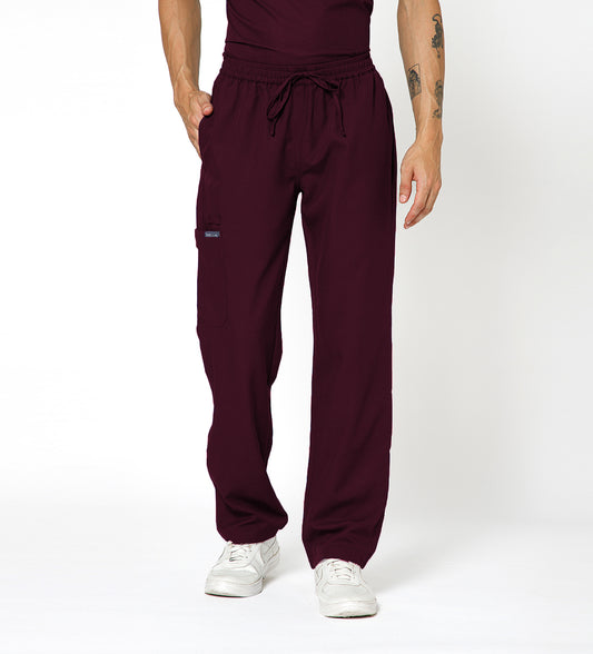Healer's Line Men's Scrub Bottom (Wine) 4 Pockets