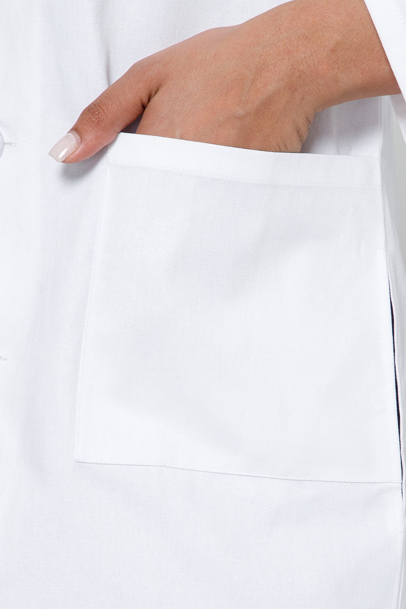 Women's Lab Coat Apron (Button Closure) Full Sleeve - Length 32"