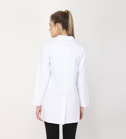Healer's Line Women's Lab Coat (Button Closure) Full Sleeve - Length 32"