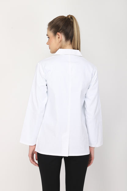 Women's Lab Coat Apron (Snap Closure) Full Sleeve - Length 28"