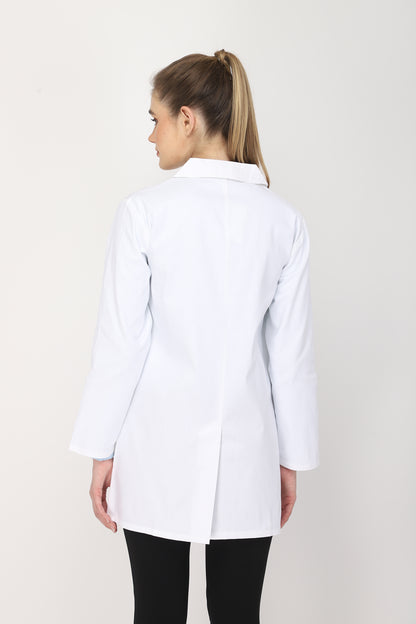 Women's Lab Coat Apron (Snap Closure) Full Sleeve - Length 32"