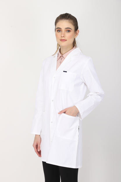 Women's Lab Coat Apron (Snap Closure) Full Sleeve - Length 35"