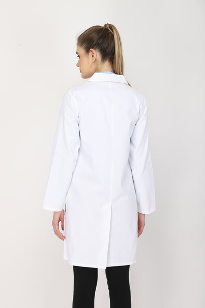 Women's Lab Coat Apron (Snap Closure) Full Sleeve - Length 37"