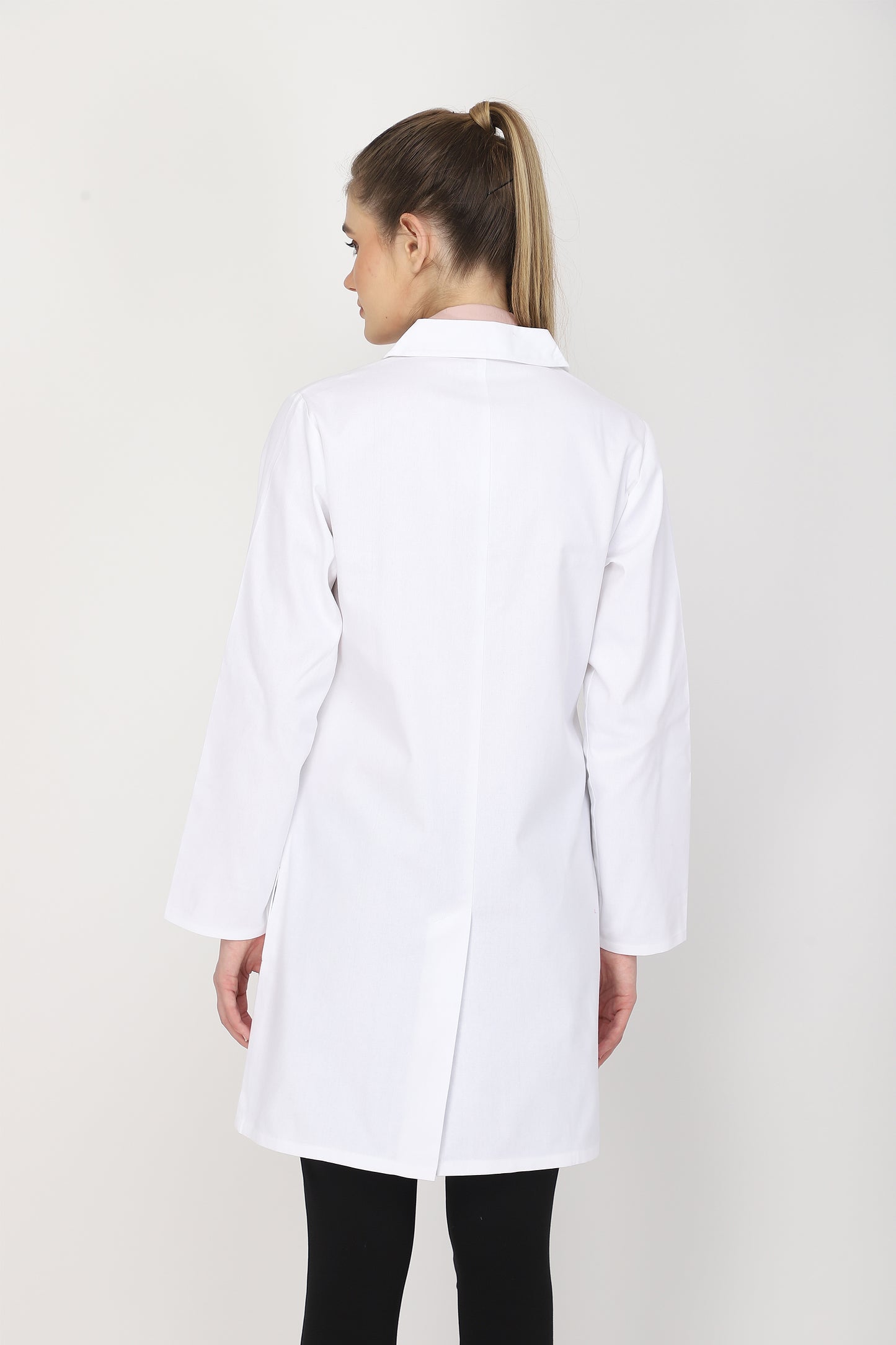 Women's Lab Coat Apron (Zipper Closure) Full Sleeve - Length 37"