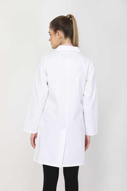 Women's Lab Coat Apron (Zipper Closure) Full Sleeve - Length 37"