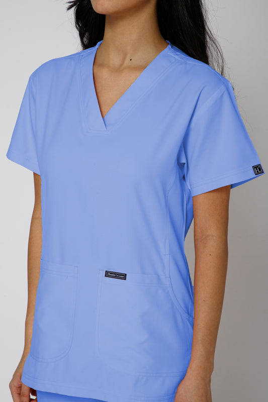 Classic Women’s V-Neck Scrub Suit (Lavender)