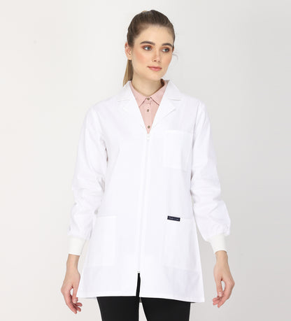 Healer's Line Women's Lab Coat (Zipper Closure) Length 32"
