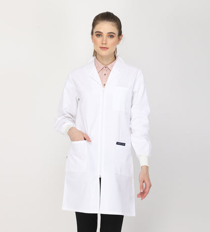 Healer's Line Women's Lab Coat (Zipper Closure) Length 37"